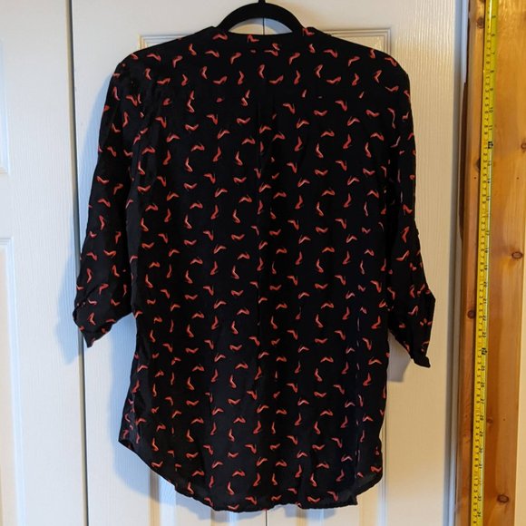 Brody Miles Red Stiletto Blouse sz L - Picture 1 of 13